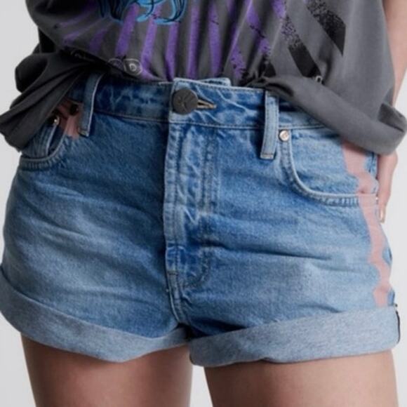 One teaspoon shorts size 22 cute pink and cream striped detail - Picture 8 of 16